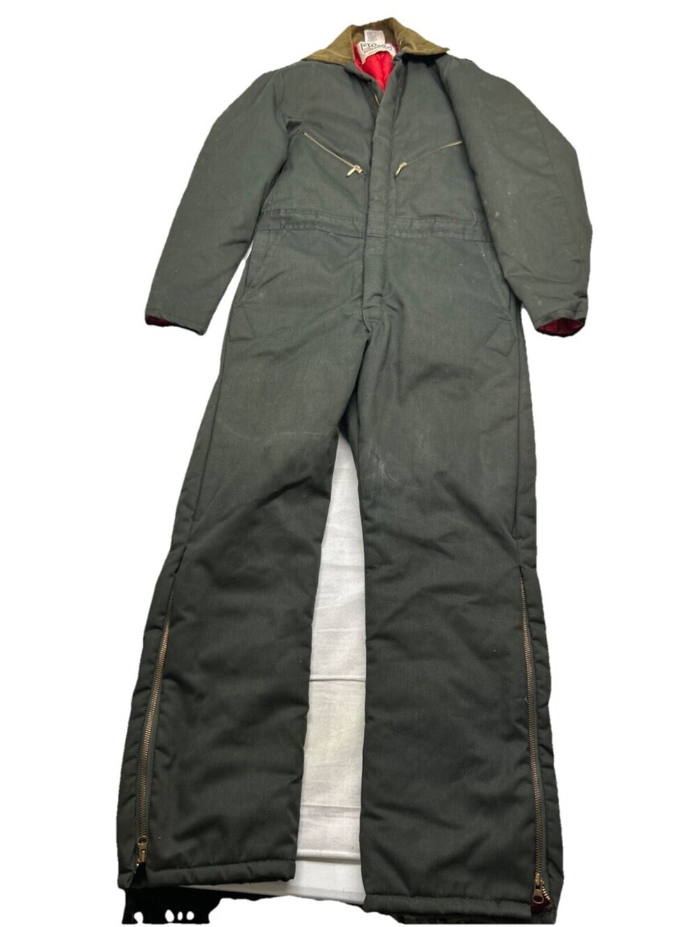 Walls Blizzard Pruf Coveralls Mens Small Insulated Vintage Corduroy Collar